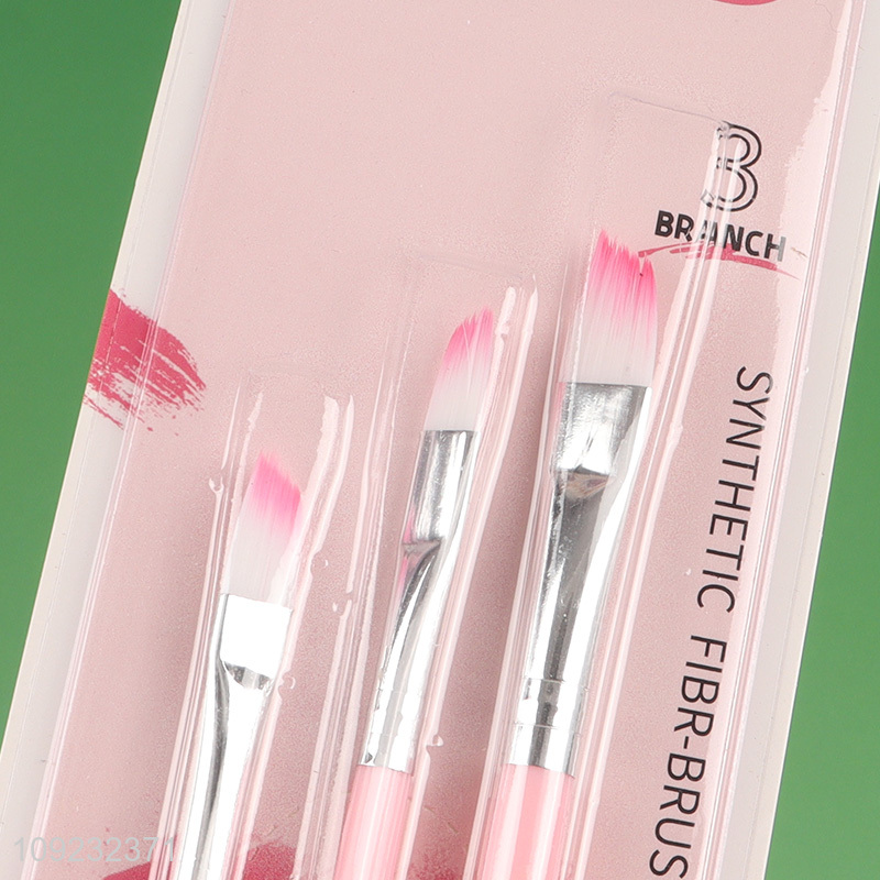 Factory Supply 3PCS Nylon Bristle Art Paint Brushes for Kids Beginners