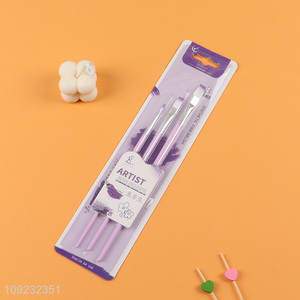 Factory Price 3PCS Paint Brush Set for Acrylic Painting Oil Watercolor