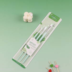 Online Wholesale 3PCS Plastic Handle Paintbrush Acrylic Paint Brush Set