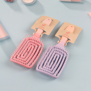China Imports Curved Vented Comb Detangling Hair Brush for Women
