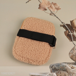 Wholesale Berber Fleece Makeup Pouch Travel Toiletry Bag Cosmetic Bag