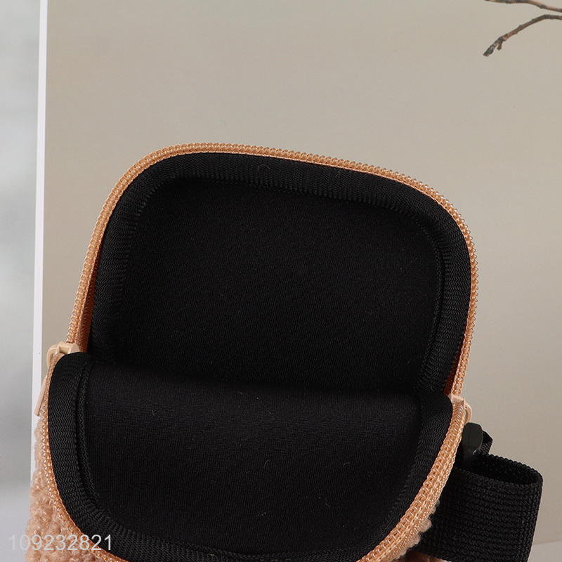 Wholesale Berber Fleece Makeup Pouch Travel Toiletry Bag Cosmetic Bag