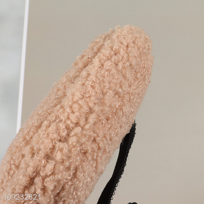 Wholesale Berber Fleece Makeup Pouch Travel Toiletry Bag Cosmetic Bag