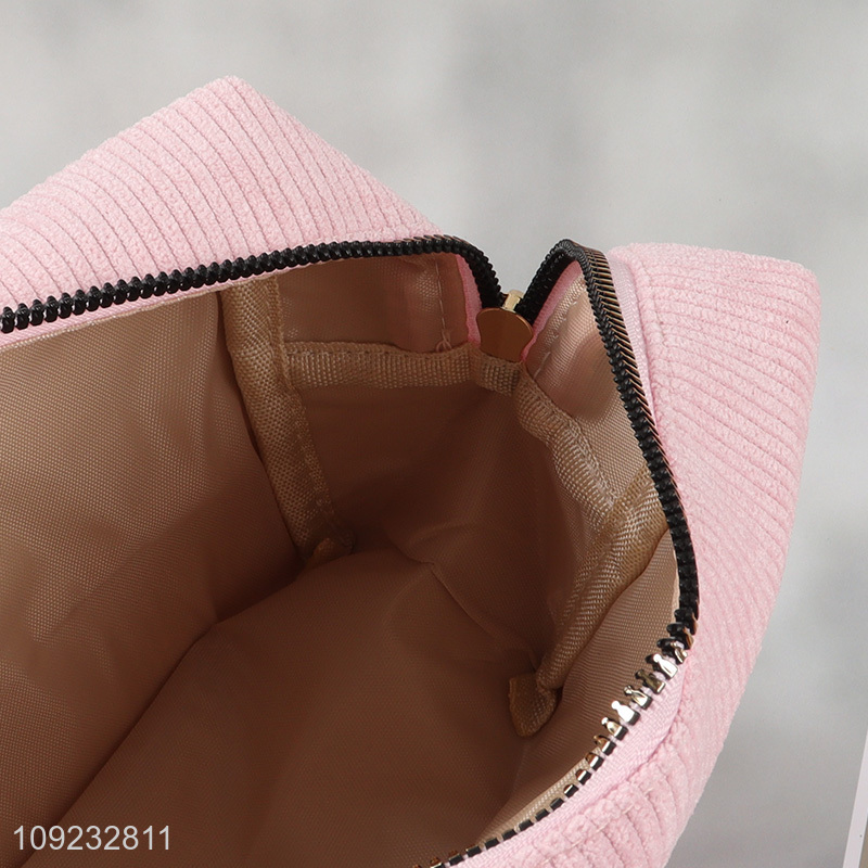 New Product Corduroy Makeup Pouch Cosmetic Bag Travel Toiletry Pouch