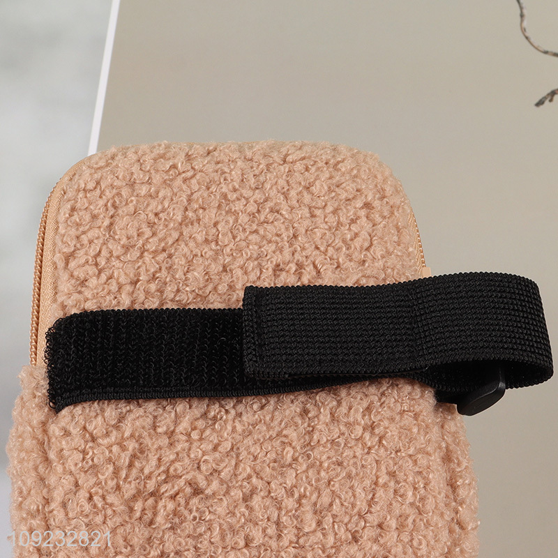 Wholesale Berber Fleece Makeup Pouch Travel Toiletry Bag Cosmetic Bag