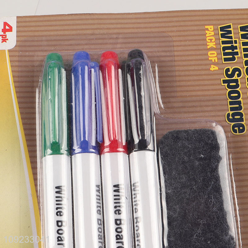 Good Quality 4+1 Whiteboard Markers and Eraser Set Office School Supplies