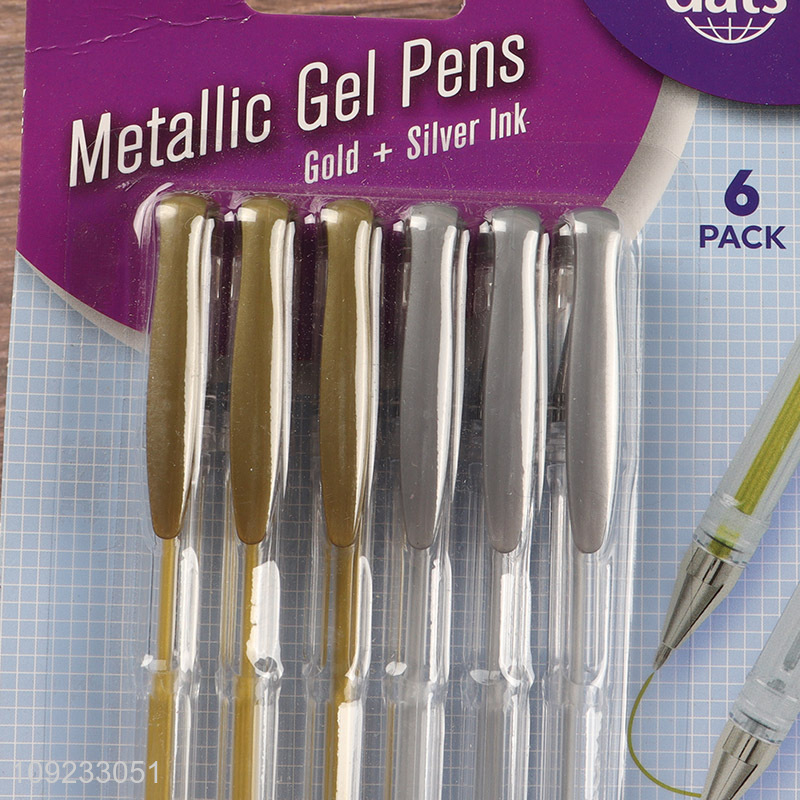 Online Wholesale 6 Packs Metallic Gel Ink Pens for Adult Coloring Book