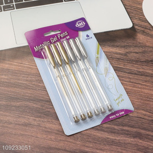 Online Wholesale 6 Packs Metallic Gel Ink Pens for Adult Coloring Book