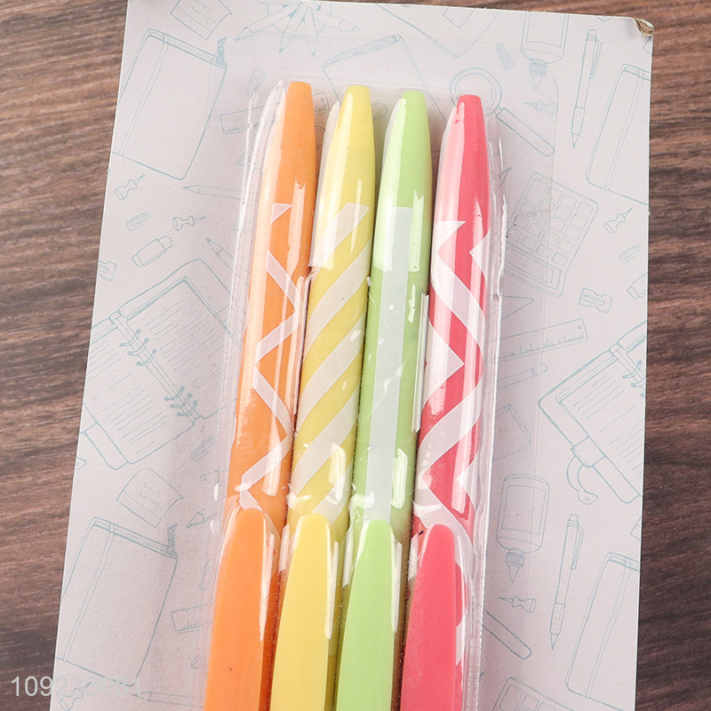 New Arrival 4 Packs Retractable Ballpoint Pens Set Office School Supplies