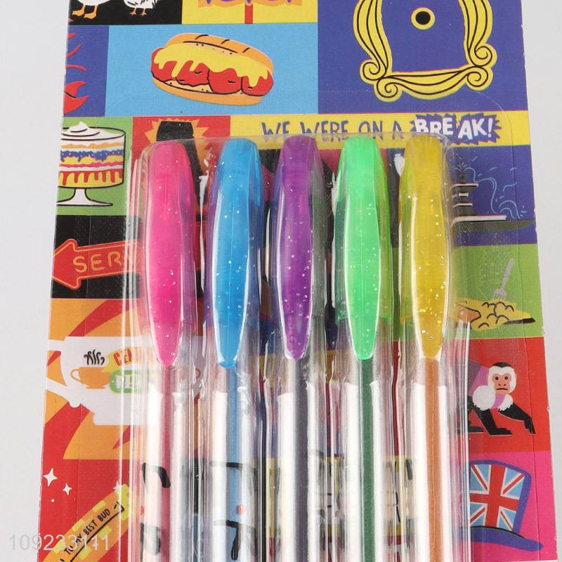 China Wholesale 5 Packs Colored Gel Pens for Adult Writing Journaling