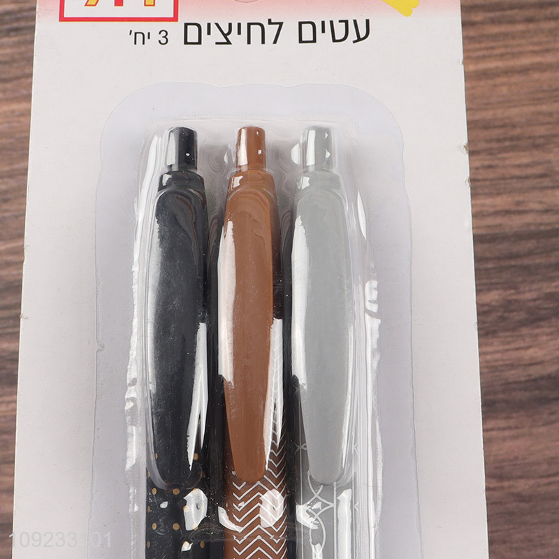 China Imports 3 Packs Retractable Ballpoint Pens Set for Adults Students