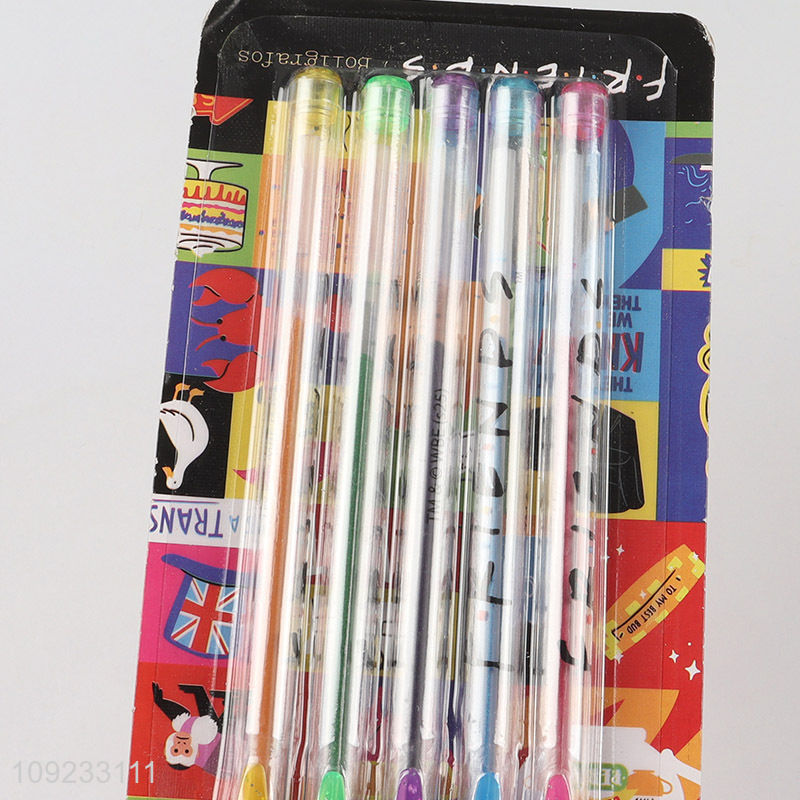China Wholesale 5 Packs Colored Gel Pens for Adult Writing Journaling