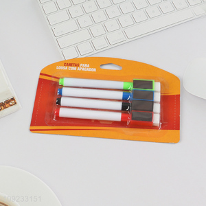 New Arrival 4Pcs Whiteboard Markers Magnetic Dry Erase Markers With Erasers