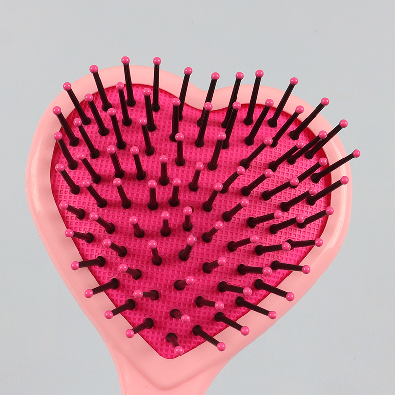 Wholesale Heart Shaped Detangling Hair Brush Air Cushion Massage Hair Brush