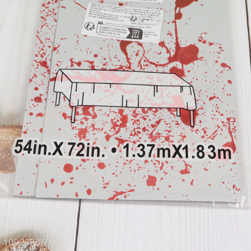 Wholesale Halloween Bloody Handprint Table Cloth Scary Halloween Table Cover
