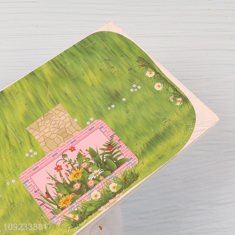 High Quality 3D Puzzle Cartoon Paper Puzzle DIY Model Building Kit (Pink Garden)