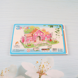High Quality 3D Puzzle Cartoon Paper Puzzle DIY Model Building Kit (Pink Garden)