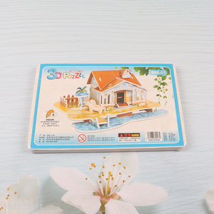 Factory Supply 3D Puzzle Cartoon Paper Puzzle DIY Model Building Kit (Beach Villa)