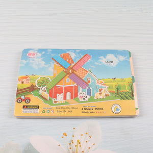 China Imports 3D Puzzle Cartoon Paper Puzzle DIY Model Building Kit (Windmill House)