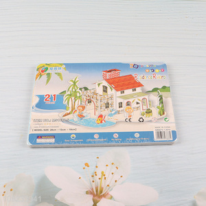 New Arrival 3D Puzzle Cartoon Paper Puzzle DIY Model Building Kit (Beach House)