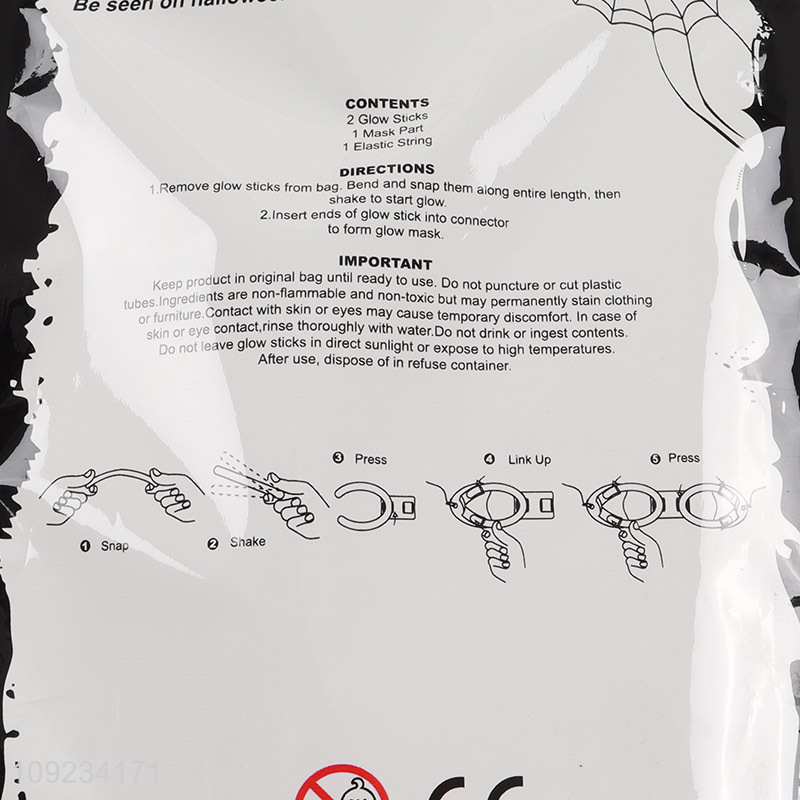 Wholesale Halloween Glow Mask Glow in The Dark Halloween Party Supplies