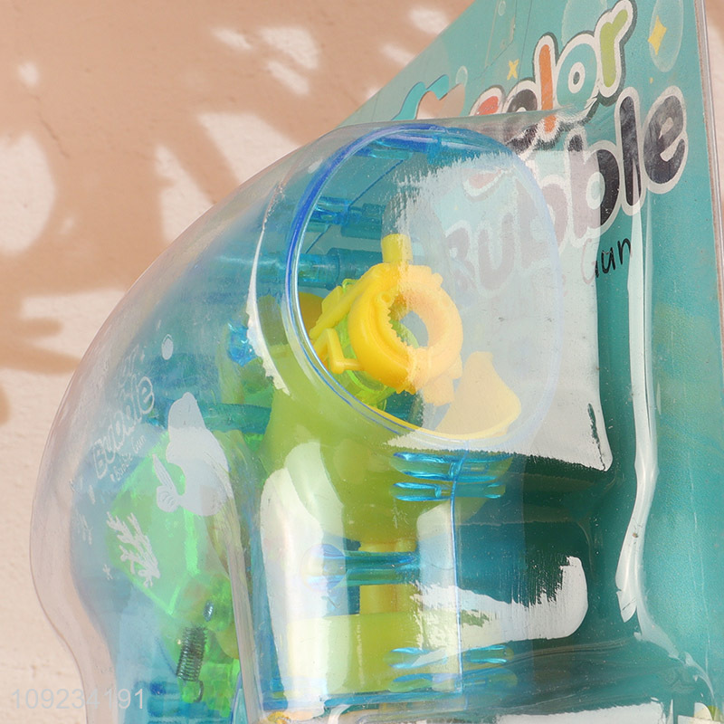 Wholesale Light Up Bubble Gun Set Oudoor Summer Toy for Kids Boys Girls