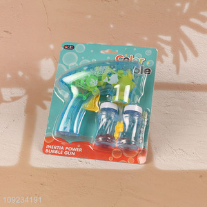 Wholesale Light Up Bubble Gun Set Oudoor Summer Toy for Kids Boys Girls