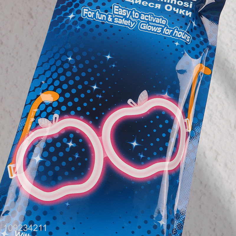New Product Glow in The Dark Glasses Apple Shaped Glow Eyeglasses