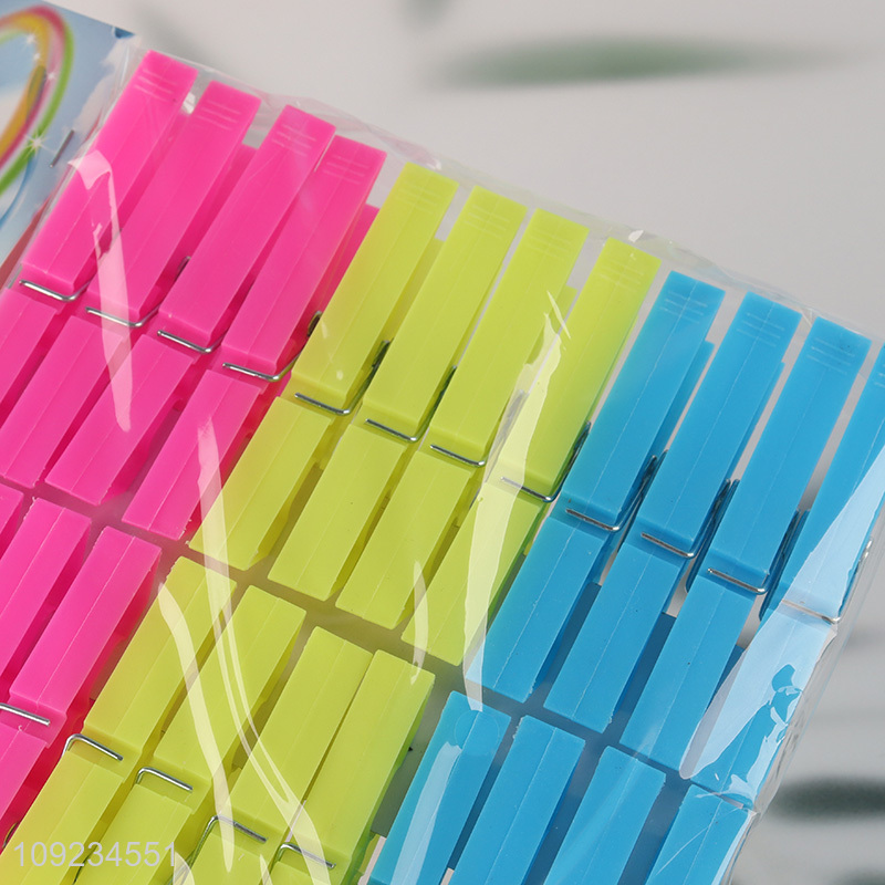 Hot selling household plastic clothes pegs clothes clips set