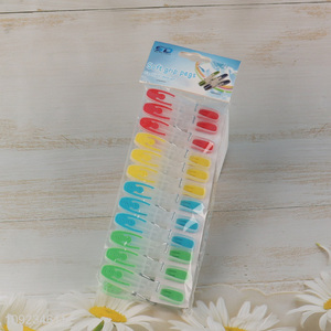 Factory price multicolor non-slip plastic clothes pegs clothes clips for sale