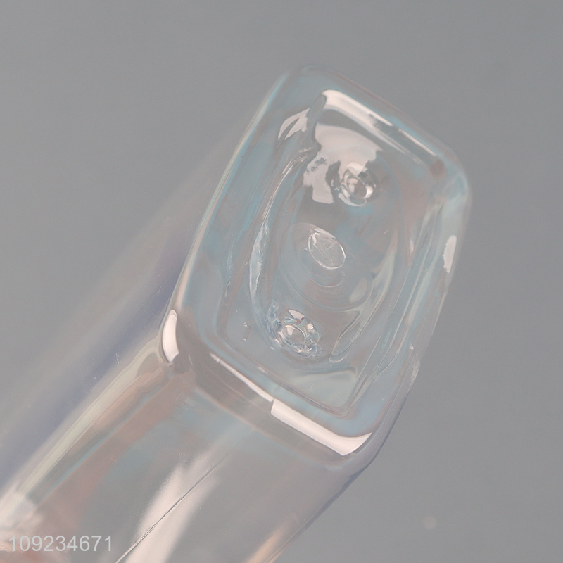 Hot selling clear plastic 120ml olive oil pure dew flat bottle wholesale