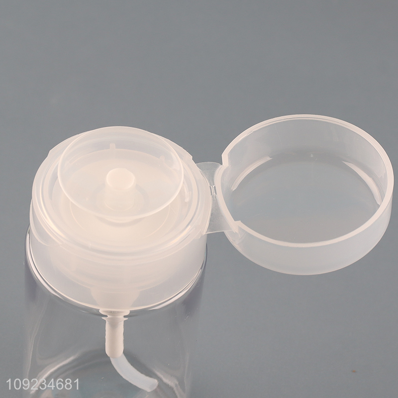 Hot products portable clear plastic nail polish remover bottle empty bottle