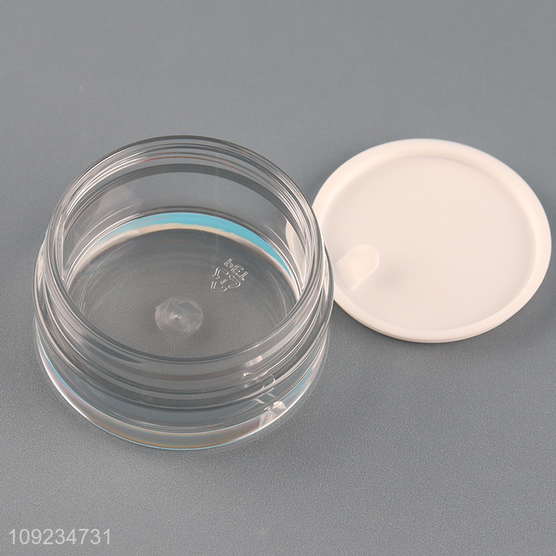 Latest products clear plastic empty jar cream jar with lid