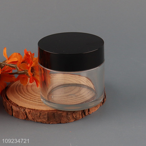 Yiwu market portable plastic empty jar cream jar with lid