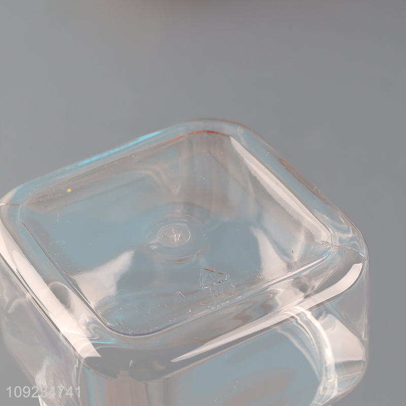 Yiwu market clear portable plastic empty jar cream jar with lid