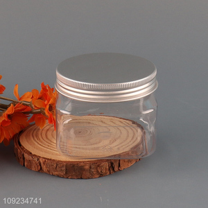 Yiwu market clear portable plastic empty jar cream jar with lid