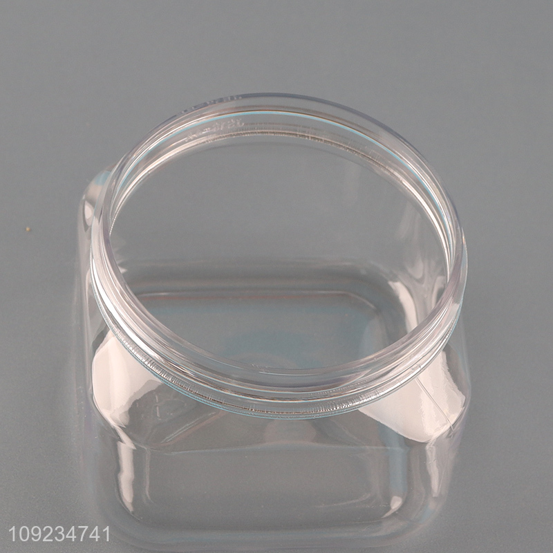 Yiwu market clear portable plastic empty jar cream jar with lid