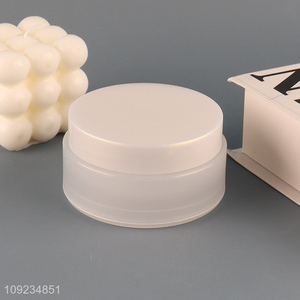 Top quality round plastic empty jar skin care cream jar with lid