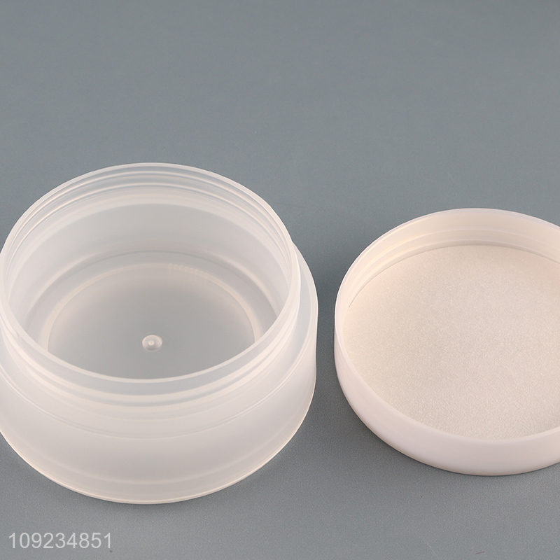 Top quality round plastic empty jar skin care cream jar with lid