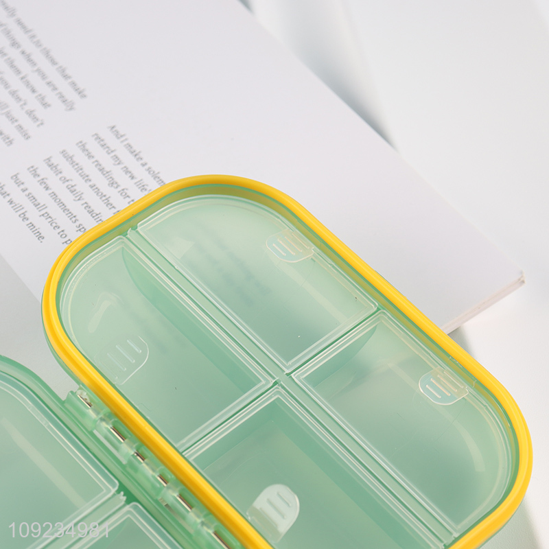 Top selling green plastic medicine storage box pill box wholesale