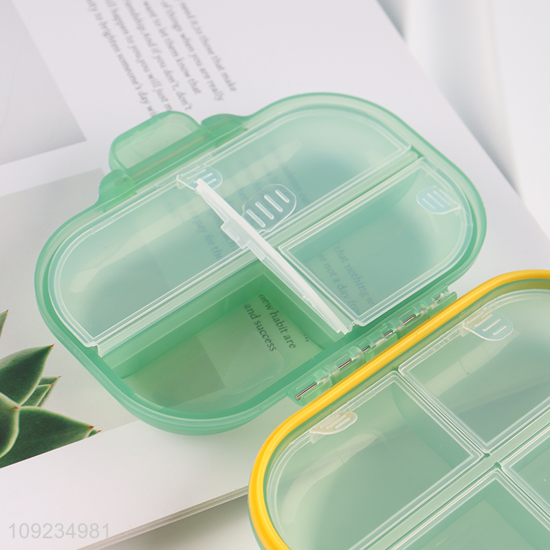 Top selling green plastic medicine storage box pill box wholesale