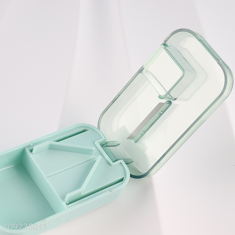 Good selling portable travel medicine storage box pill box with pill cutter