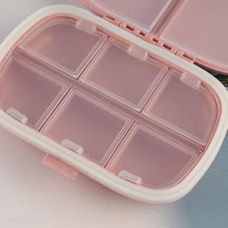 Latest products pink portable travel plastic medicine storage box pill box