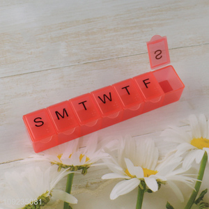 Factory price portable travel weekly medicine storage box pill box for sale