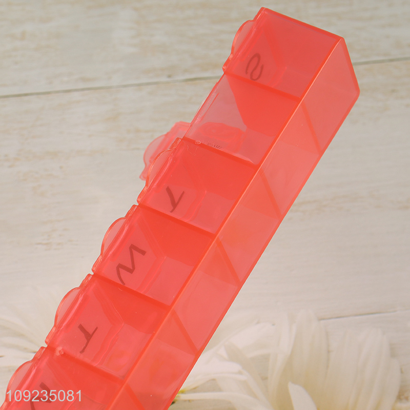 Factory price portable travel weekly medicine storage box pill box for sale