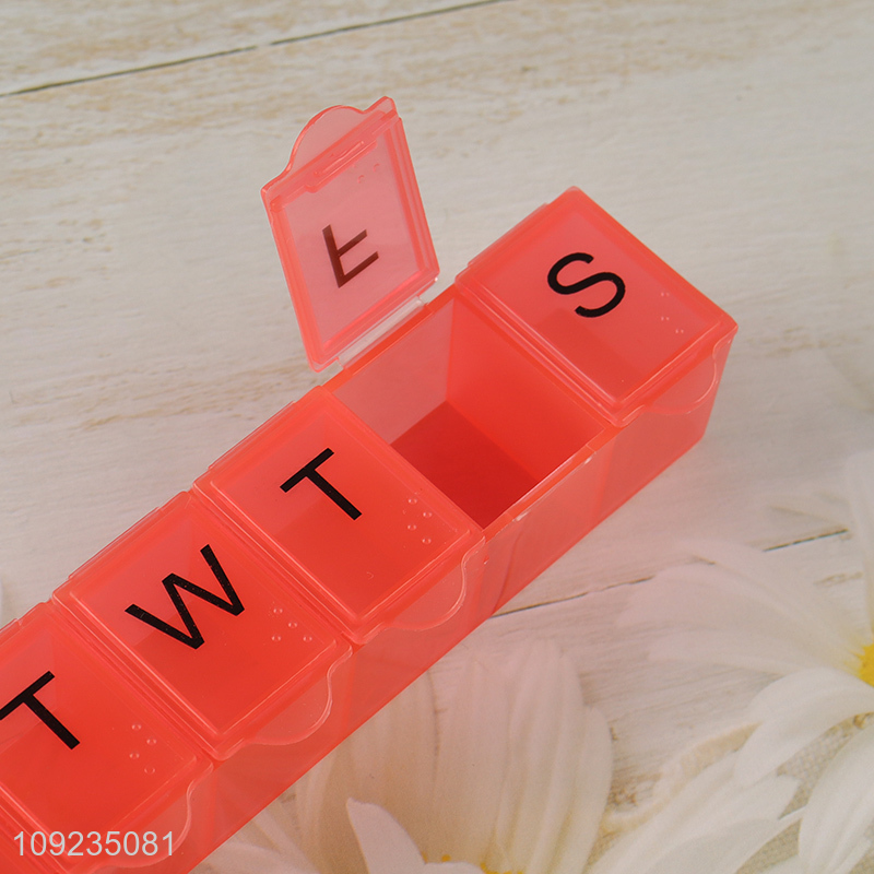 Factory price portable travel weekly medicine storage box pill box for sale