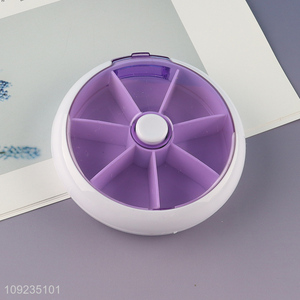 China wholesale round plastic medicine storage box pill box for travel
