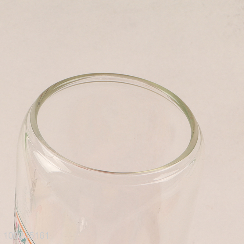 Wholesale High Borosilicate Glass Cup with Lid & Straw for Iced Coffee