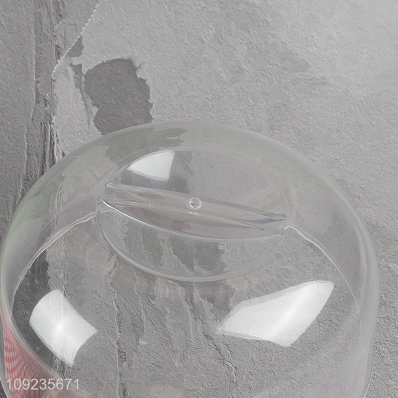 Factory Price Round Bamboo Cake Tray Dessert Stand with Cover