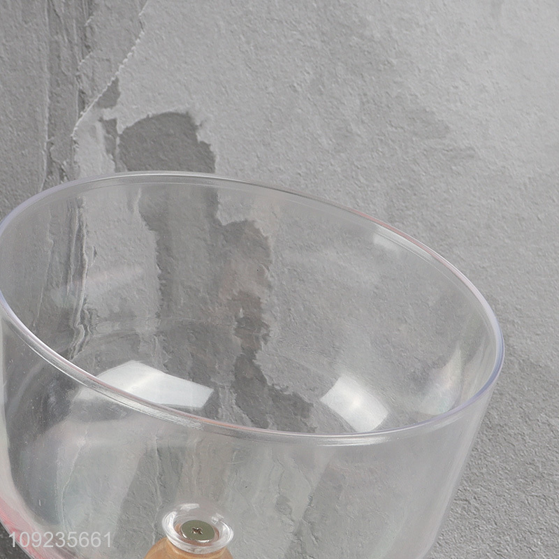 Good Quality Round Bamboo Cheese Cake Serving Tray with Cover